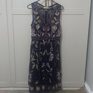 Navy floral dress